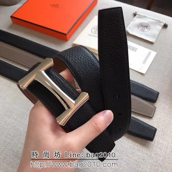 愛馬仕HERMES 新款Hermes寬版 官網同步 雙面可用 高端男士皮帶 HHG1318